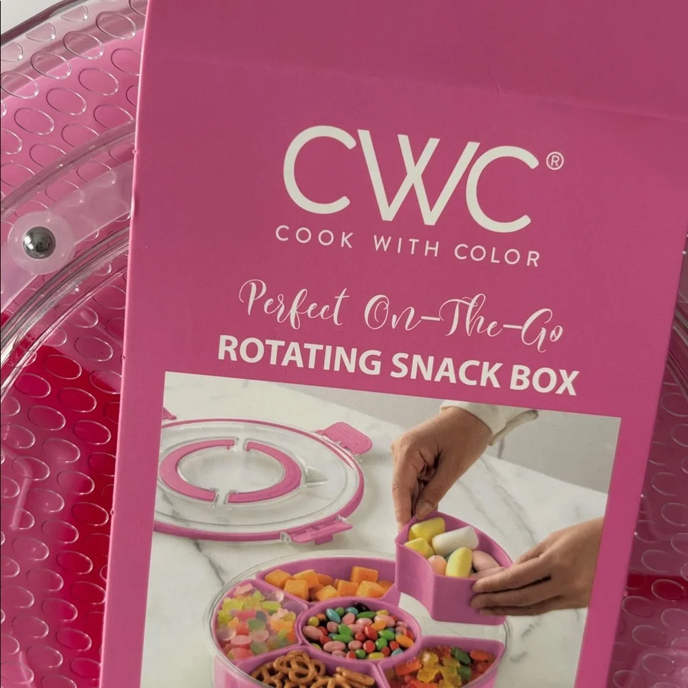 CWC Lazy Susan Snackel Box in Pink - Picture 8 of 11